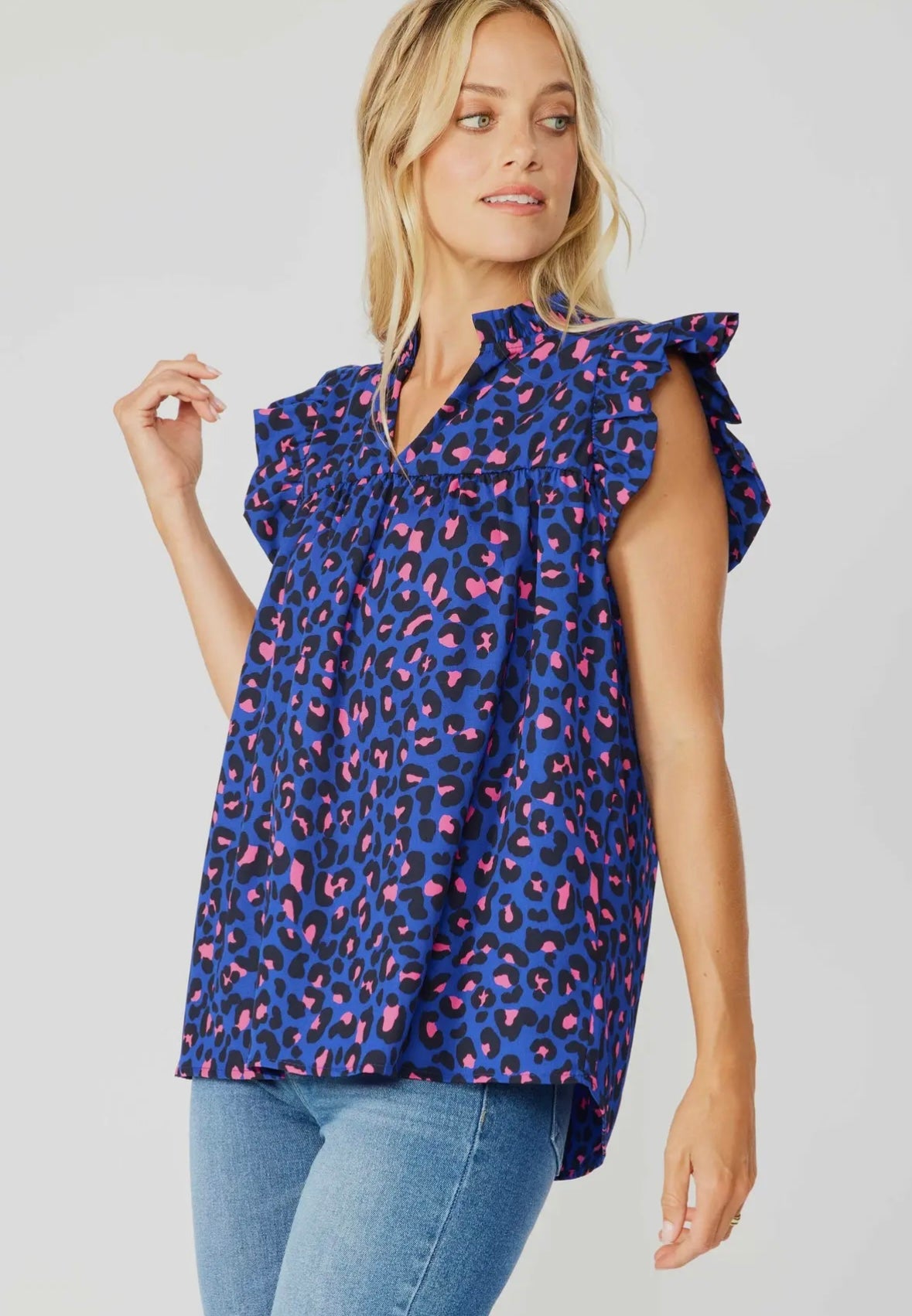 Woven Leopard Top