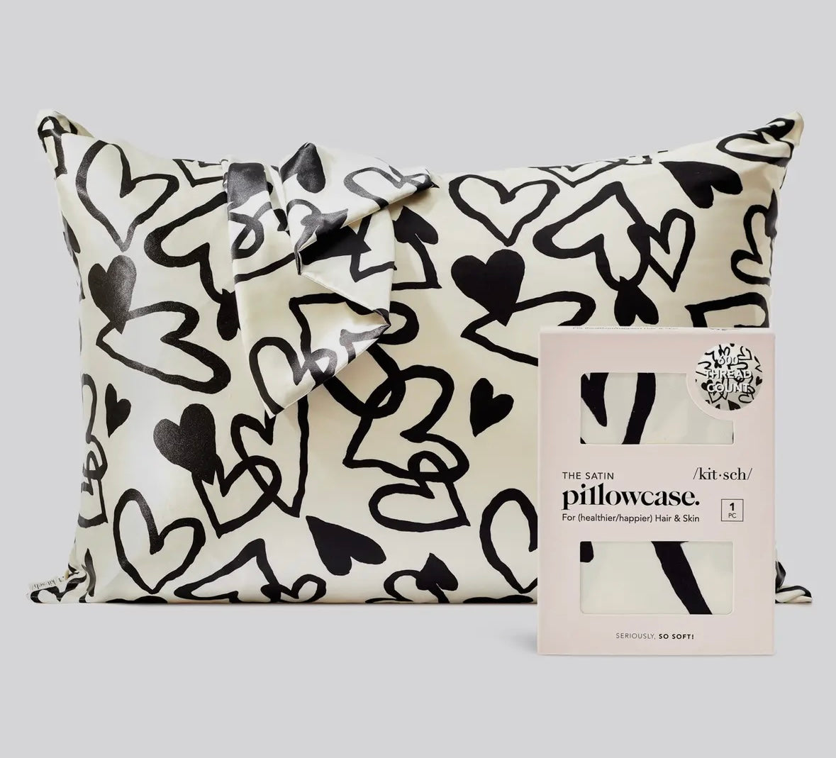 Heart satin pillowcase