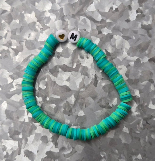 M initial bracelet