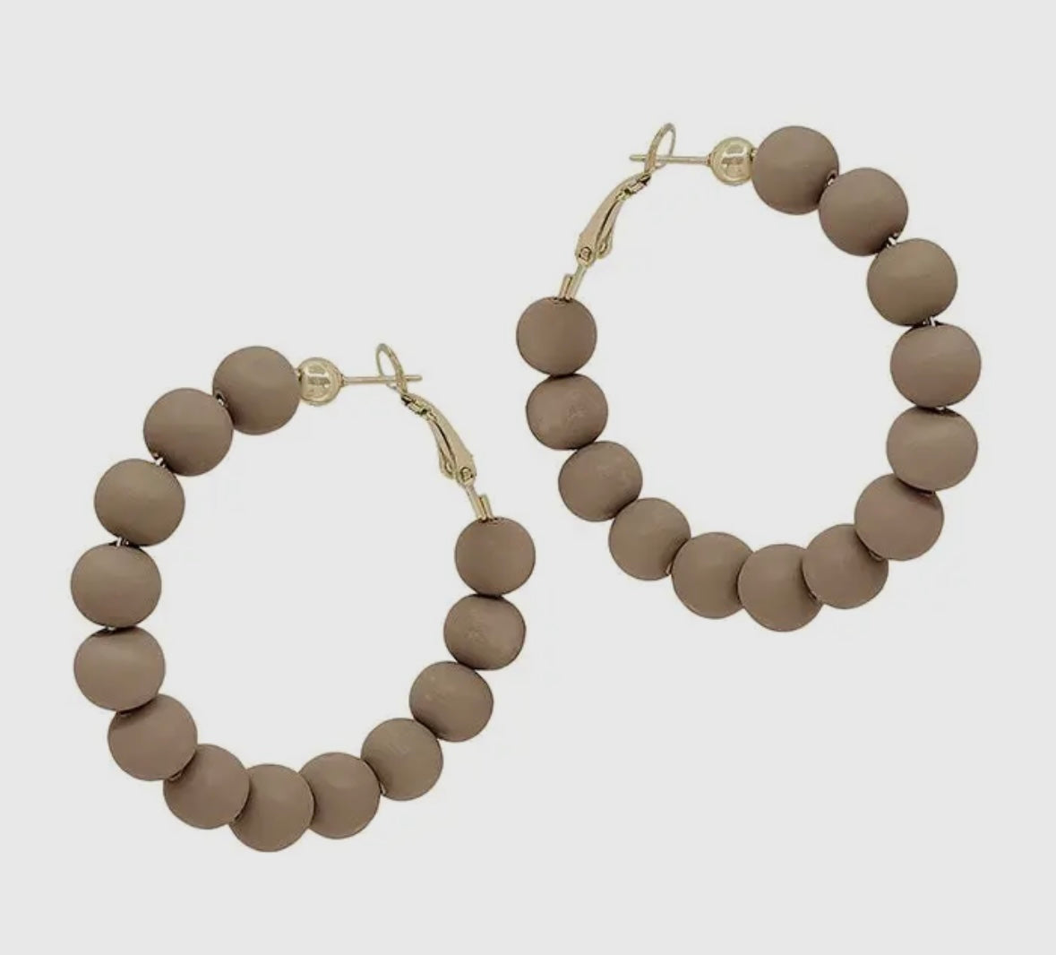 Taupe ball hoops