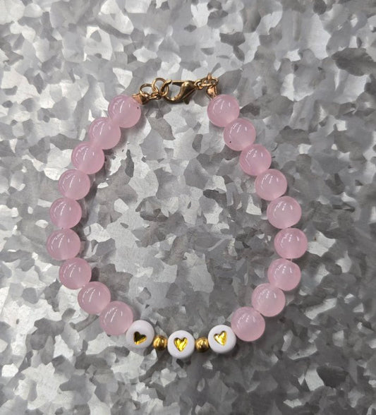 Rose water beaded bracelet