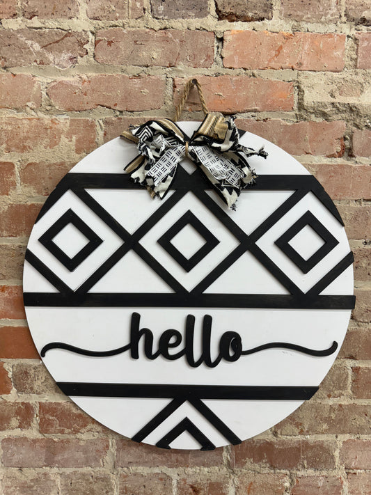 Hello Door Hanger                                         *Shipping not available*