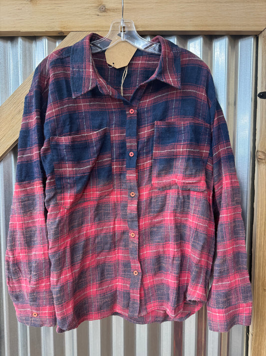 Dip dye flannel