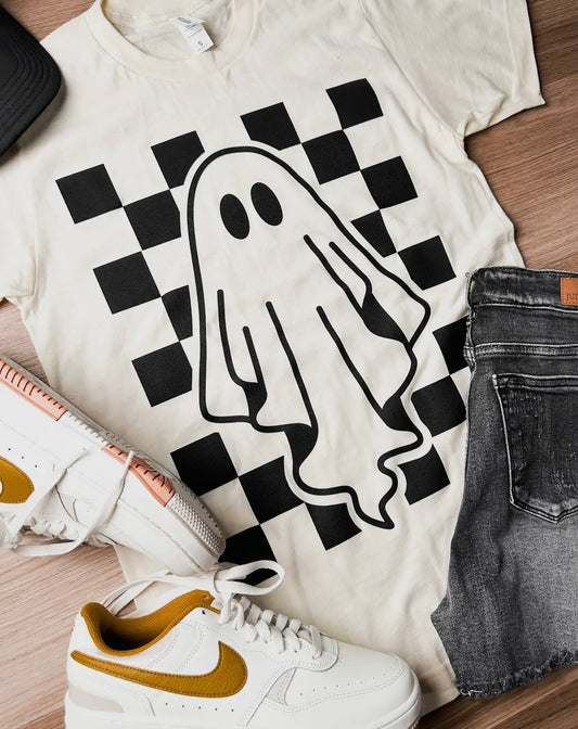 Checkered Ghost Tee